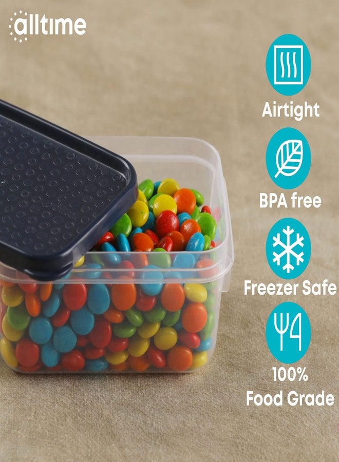 All Time Plastic Polka Storage Container Set of 6 |Food Grade & BPA Free Canister| Airtight Seal & Stackable Storage Contaners for Kitchen |Set of 6 (250 ml x 6 Pcs) - Image 5